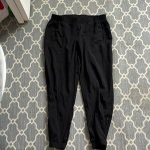These fun joggers are in black and they are a size large